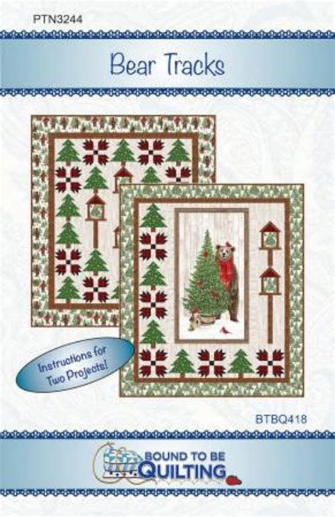 Bear Tracks Quilt Pattern By Bound To Be Quilting Beary Merry Christmas