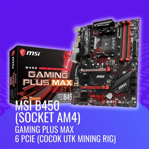 Msi B450 Gaming Plus Max Socket Am4 Quadra Computer