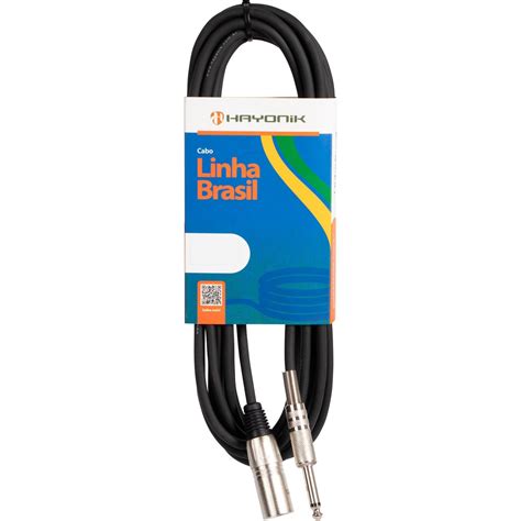 Cabo Para Udio Linha Brasil Xlr M X P M Preto Hayonik Hayonik