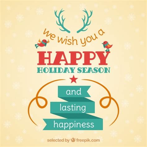 Free Vector | Happy holiday season card