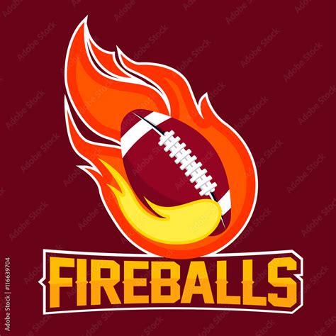 Flying american football ball with green fire flames on dark background ...