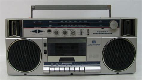 Vintage 1980s Toshiba Rt 140s Amfm Stereo Radio Cassette Recorder Boombox As Is Ebay