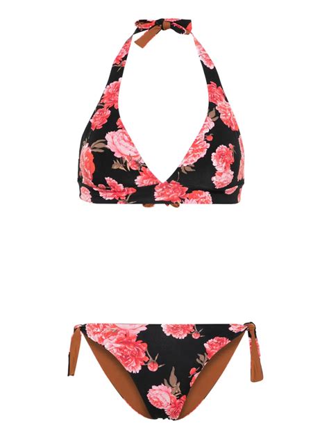 Fisico Reversible Triangle Bikini Black FARFETCH UK