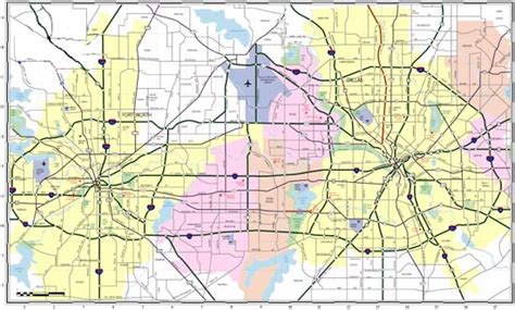 Dallas Fort Worth Metroplex Map Map Of California Coast Cities