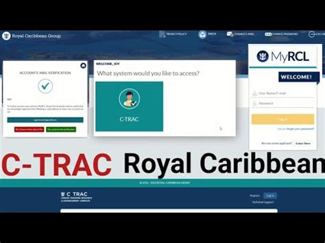 apply  rcl cruise jobs   create  trac account