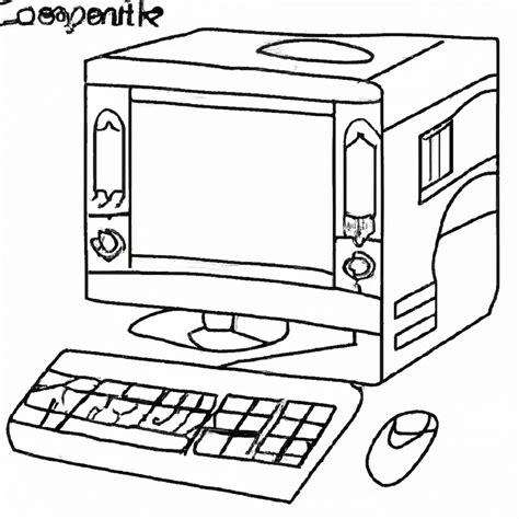 Computador De Crian A Desenhos Infantis Para Imprimir E Colorir