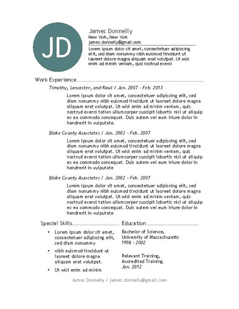 Chicago Resume Template Pdfsimpli