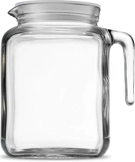 Hermetic Seal Glass Pitcher With Lid And Spout [68 Ounce] Great For