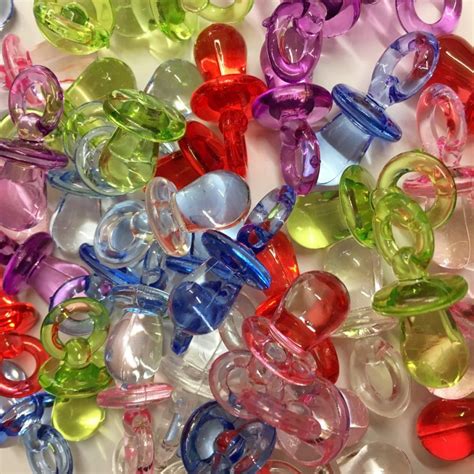 Cm Mixed Colour Transparent Dummy Charms Dummy Clips Pony Beads