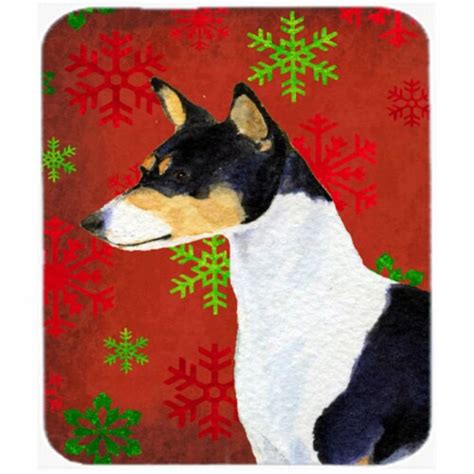 Basenji Red And Green Snowflakes Christmas Pad Hot Pad Trivet SS4721MP 1 Kroger