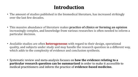 Systematic Review And Meta Analysis Pptx