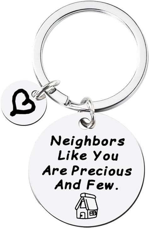 Neighbor Gifts Keychain For Women Men Neighbor Moving Away Gifts For