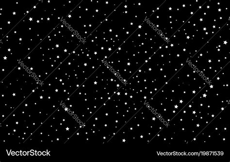 White stars in black space Royalty Free Vector Image