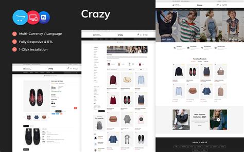 Crazy Thème réactif OpenCart pour boutique de mode minimale