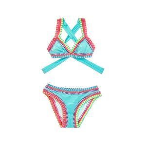 Pilyq Swim Pilyq Pc Rainbow Embroidered Bikini Set Poshmark