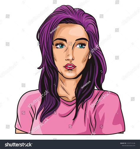 Pop Art Woman Cartoon Stock Vector Royalty Free 1223714146 Shutterstock