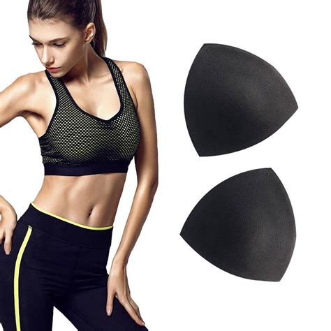 Removable Bra Pads Inserts Women S Comfy Sports Cups Bra Insert For Bikini Top Swimsuit Pairs