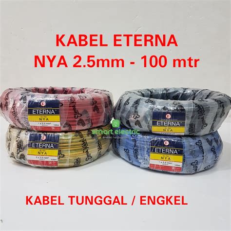 Jual Kabel Listrik Tunggal Eterna NYA 2 5 Mm 100 Mtr Engkel SNI LMK