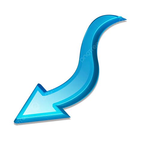 Blue Curved Arrow Up