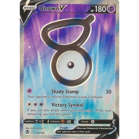 Pokemon TCG Unown V 176 195 Full Art Ultra Rare Sword Shield