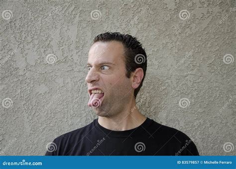 Man Making A Funny Face Stock Image Image Of Unusual 83579857