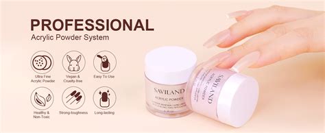 Amazon Saviland Acrylic Nail Kit Starter Clear Pink Nude Acrylic