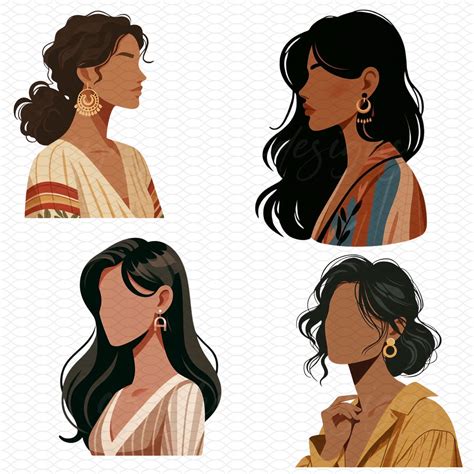 Faceless Latina Png Latina Svg For Latina Planner Stickers Latina Clipart Watercolor Clipart