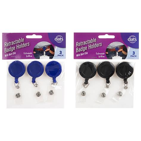 Retractable Badge Holder 3pk | The Reject Shop