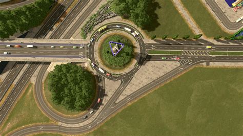 Cities Skylines Rotary Roundabout Interchange Build D48