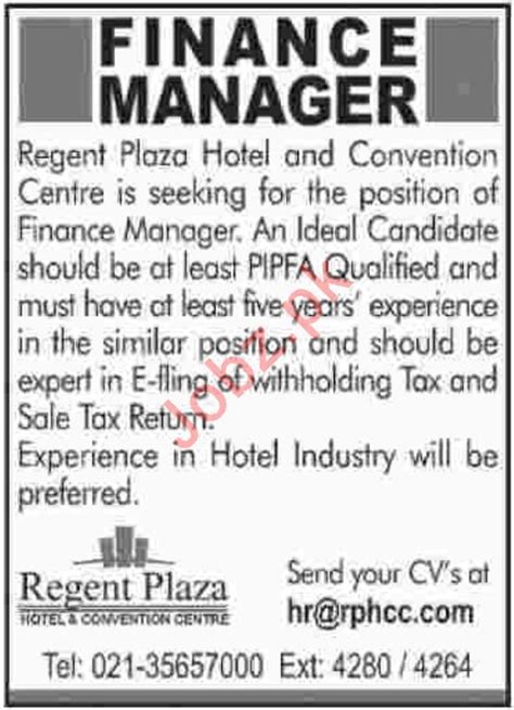 finance manager job   karachi  job advertisement pakistan