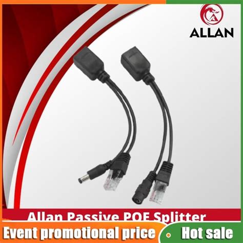 Allan Poe Splitter Power Over Ethernet Passive Poe Adapter Injector Splitter Kit Poe Cable