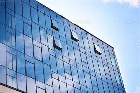 Urban abstract - windowed wall of office building. Detail shot of