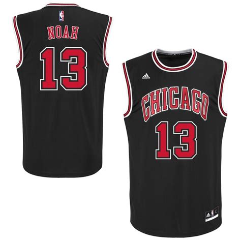 Mens Chicago Bulls Joakim Noah Adidas Black Replica Jersey Official