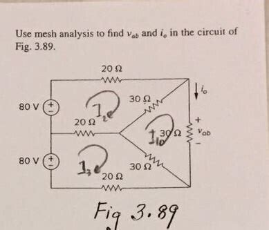 Solved Use Mesh Analysis To Find V Ab And I O In The Circuit Chegg