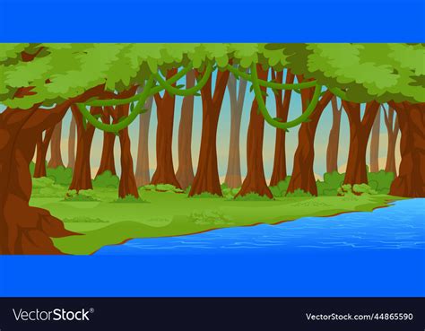 Forest background Royalty Free Vector Image - VectorStock