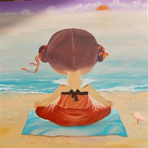 Йога для ангелов | Arte de yoga, Ilustração de ioga, Ideias para pintura