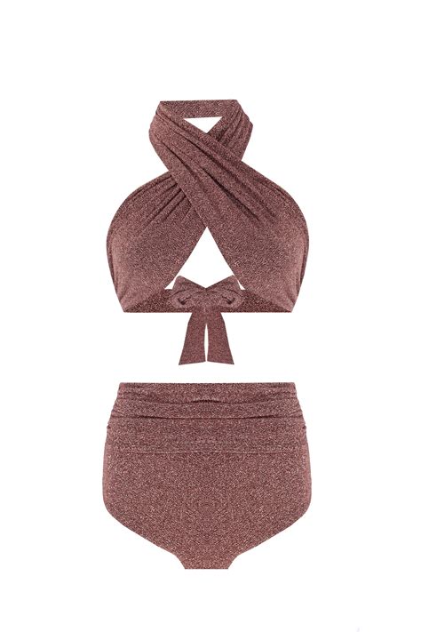 3 In 1 Sparkle Rose Bikini