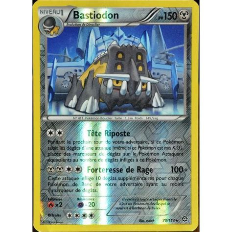 Carte Pokémon 70 114 Bastiodon 150 PV REVERSE XY Offensive Vapeur