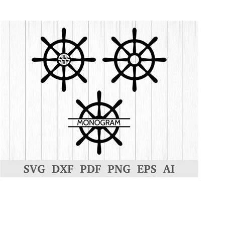 Ship Wheel Svg Ship Wheel Monogram Svg Nautical Svg Svg C Inspire Uplift