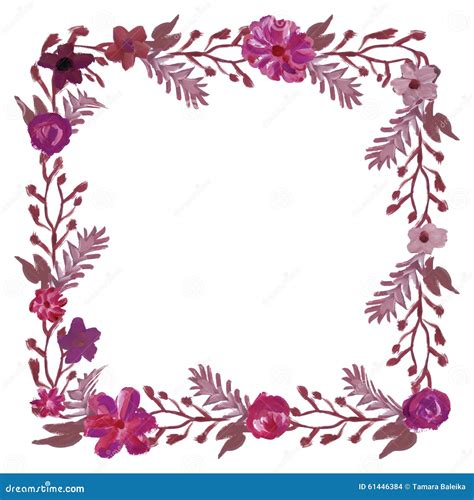 Square Floral Frame Stock Vector Image 61446384