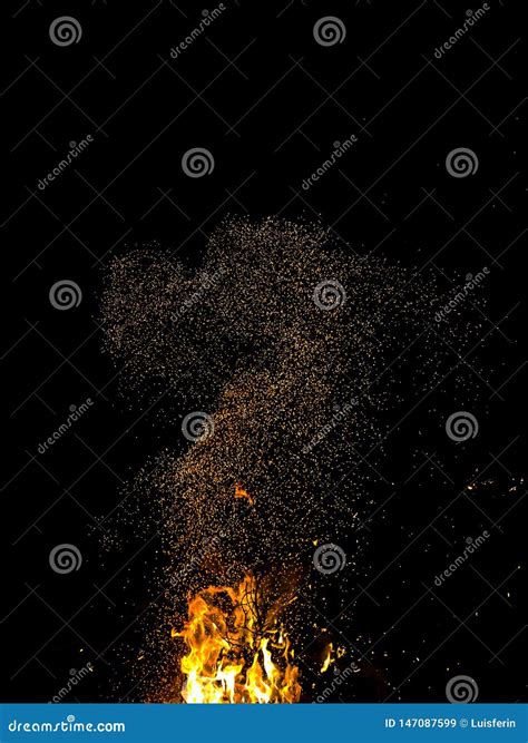 Bonfire Sparks At Night Stock Image Image Of Fire Bonfire 147087599