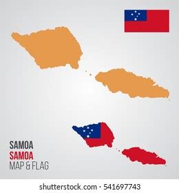 Samoa Map Flag Stock Vector (Royalty Free) 541697743 | Shutterstock