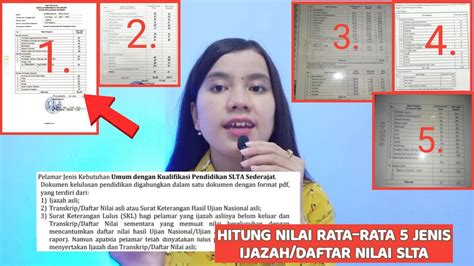 Cara Hitung Rata Rata Ijazah Cpns Kemenkumham 2021 Youtube