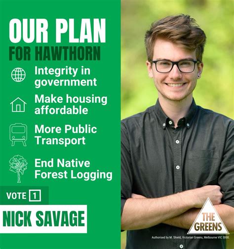 Nick Savage Greens Candidate Hawthorn On Twitter Your Vote Is