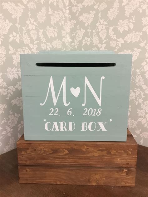 Our Personalised Rustic Wooden Wedding Card Post Box With Removable