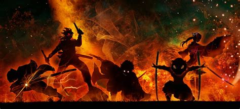 Demon Slayer Art Anime And Background Demon Slayer Fire Hd Wallpaper Pxfuel