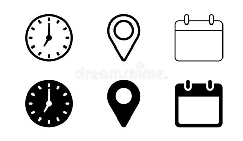 Address Time And Date Icon Vector Stopwatch Timer Icon Stock Vector