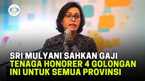 Sri Mulyani Sahkan Gaji Tenaga Honorer 4 Golongan Ini Untuk Semua