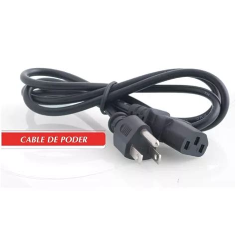 Cable Poder Corriente 110volts Pc Monitor Impresora Etc MercadoLibre