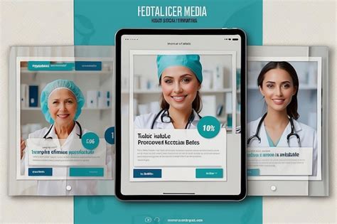 Premium Photo Health Care Social Media Post Editable Templete Set